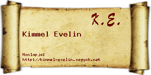 Kimmel Evelin névjegykártya